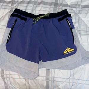 Nike Trail purple and Gray Running Shorts